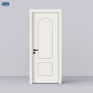 Puerta de PVC de madera de dos paneles de color blanco