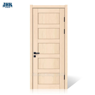 Puerta de imprimación blanca de madera maciza de cinco paneles